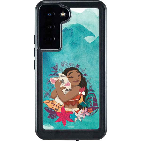 Disney Princess Moana with Pua and Heihei Galaxy S24 Plus Waterproof Case